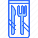 knife, fork, bag, food, delivery, restaurant