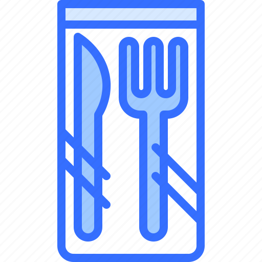 Knife, fork, bag, food, delivery, restaurant icon - Download on Iconfinder