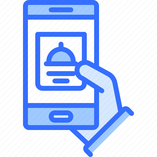 Smartphone, app, hand, food, delivery, restaurant icon - Download on Iconfinder