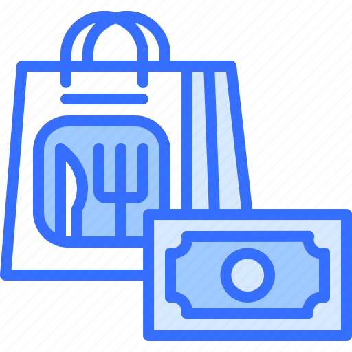 Bag, money, purchase, banknote, food, delivery, restaurant icon - Download on Iconfinder