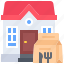 house, building, bag, food, delivery, restaurant 