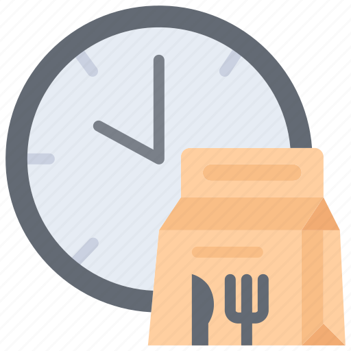 Time, watch, bag, food, delivery, restaurant icon - Download on Iconfinder