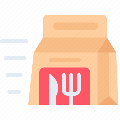 Bag, speed, food, delivery, restaurant icon - Download on Iconfinder