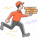 food, delivery, boy, fast, service, pizza, order, courier 