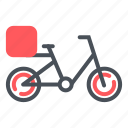delivery, bike, package, cycle, shipping, transport, logistics, motorcycle, sport