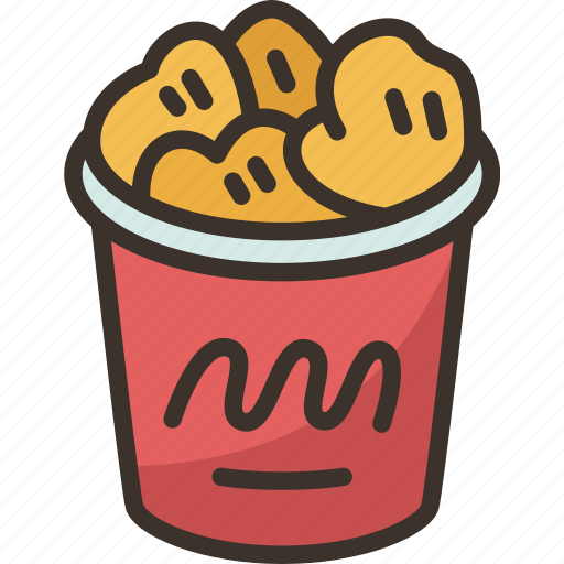 Nugget, chicken, fried, bucket, snack icon - Download on Iconfinder