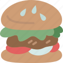 burger, food, snack, meal, tasty