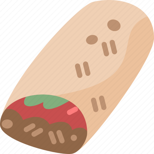 Burrito, tortilla, wrap, food, meal icon - Download on Iconfinder