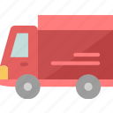 truck, delivery, courier, service, transport