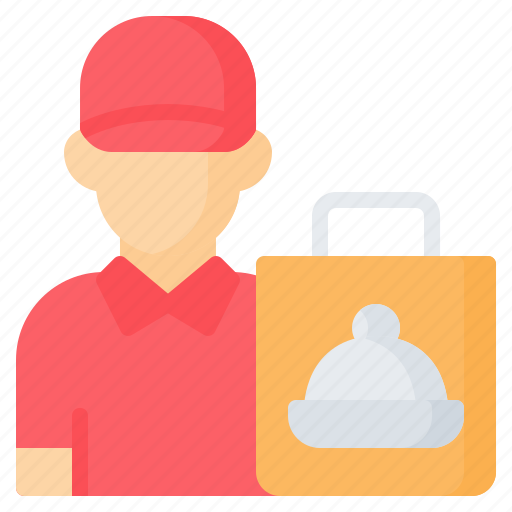 Avatar, boy, courier, delivery, food, man, take away icon - Download on Iconfinder