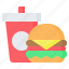 burger, cup, fast, food, hamburger, sandwich, soda 
