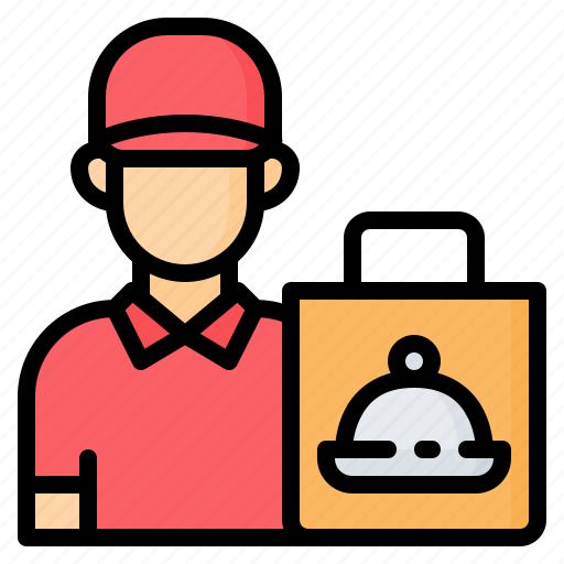 Avatar, boy, courier, delivery, food, man, take away icon - Download on Iconfinder