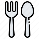 cutlery, dinner, food, fork, kitchen, restaurant, spoon