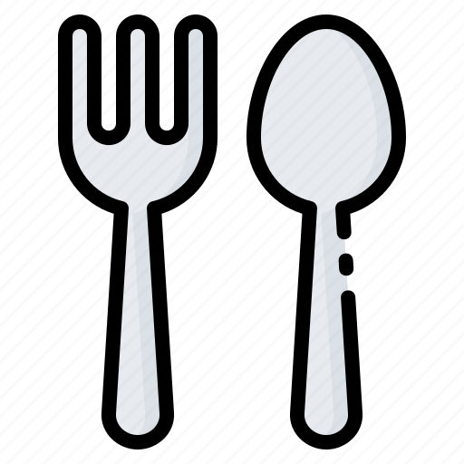 Cutlery, dinner, food, fork, kitchen, restaurant, spoon icon - Download on Iconfinder