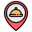 cafe, food, location, pin, placeholder, pointer, restaurant 
