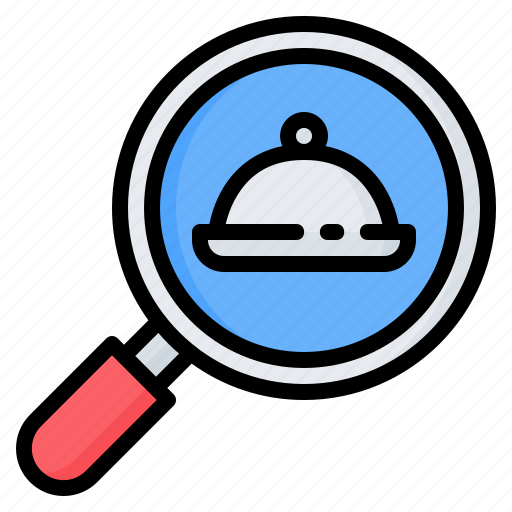 Cloche, food, glass, magnifier, magnifying, restaurant, search icon - Download on Iconfinder