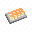 delivery, food delivery, rolls, sushi