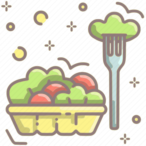Healthy, food, salad, vegetable, meal, fork icon - Download on Iconfinder
