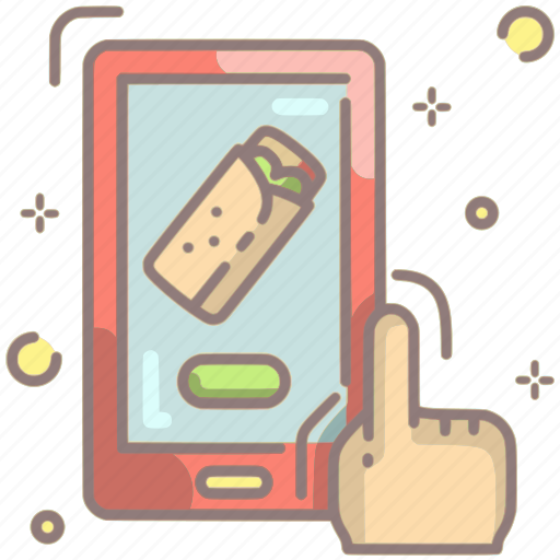 Picking, item, phone, mobile, food, burrito, order icon - Download on Iconfinder