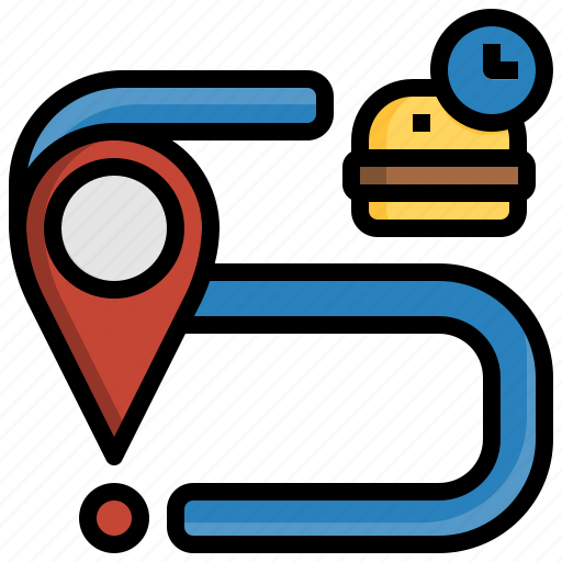Map, delivery, online, food, restaurant icon - Download on Iconfinder