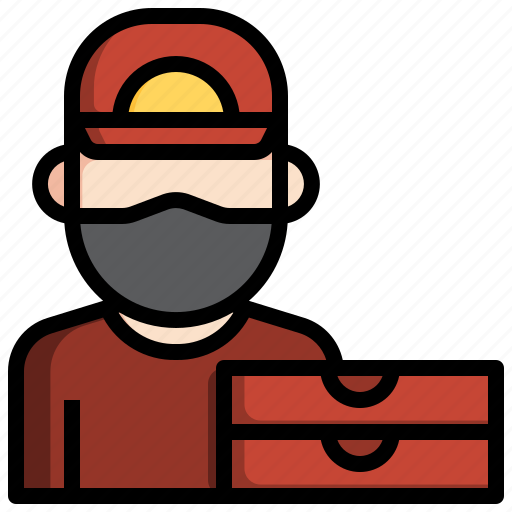 Pizza, delivery, man, online, food, restaurant icon - Download on Iconfinder