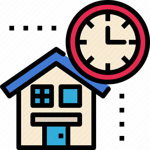 Waiting, time, clock, food, delivery, work from home, food delivery icon - Download on Iconfinder