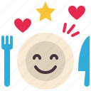 enjoy, meal, happy, smile, good, emoji, food 