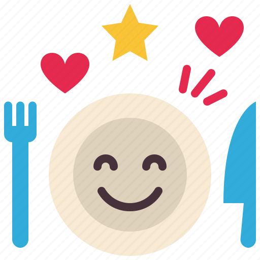 Enjoy, meal, happy, smile, good, emoji, food icon - Download on Iconfinder