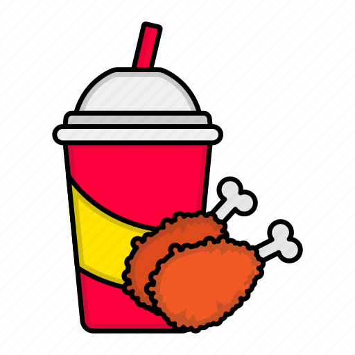 Cold drink, chicken pieces, fried chicken, drumsticks, snacks, chicken meat icon - Download on Iconfinder