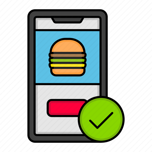Online, food app, ordering, buying, junk food, fast food, mobile icon - Download on Iconfinder