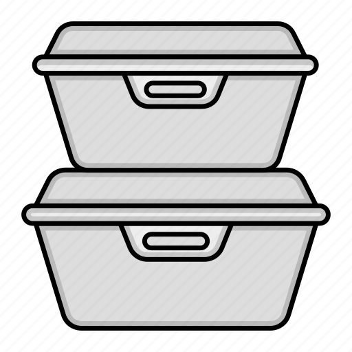 Boxes, delivery, plastic, container, food preservation, vessel, food box icon - Download on Iconfinder