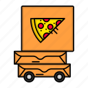 smart, delivery, pizza, transport, fast delivery, cheese pizza, shipping