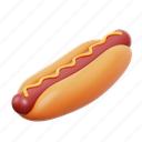 hotdog, food, render, illustration 