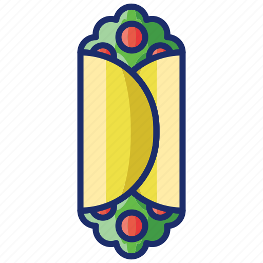 Burrito, salad, vegetable wrap, wrap icon - Download on Iconfinder