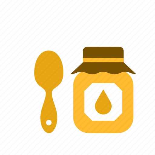 Food, honey, pot, teaspoon icon - Download on Iconfinder