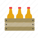 beer, beverage, bottle, box, case, drink