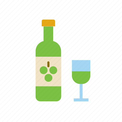 Beverage, bottle, drink, white, wine icon - Download on Iconfinder