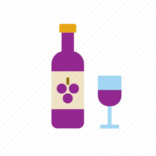Beverage, bottle, drink, glass, red, wine icon - Download on Iconfinder