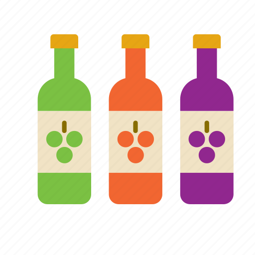 Beverage, bottle, drink, red, rose, white, wine icon - Download on Iconfinder