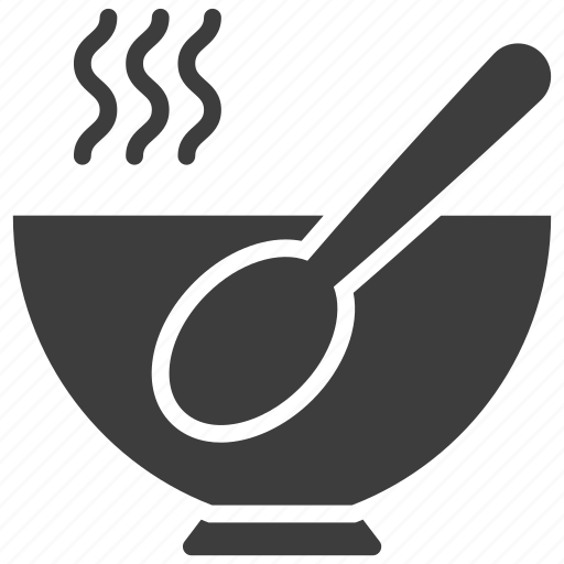 Hot soup, meal, soup, soup bowl, spoon icon - Download on Iconfinder