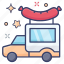 food van, food vehicle, hotdog truck, sausage van, snack vender 