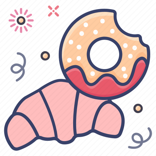 Bakery items, croissant, dessert, donut, food, sweet food icon - Download on Iconfinder