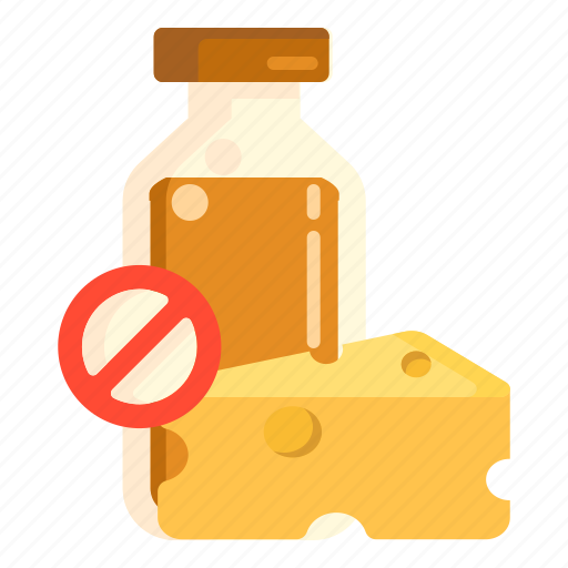 Cheese, dairy, dairy free, milk, no cheese, no dairy, no mlik icon - Download on Iconfinder