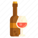 red wine, wine, wine bottle, wine glass