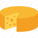 chedder, cheese, dairy, food, gouda, swiss, wheel 