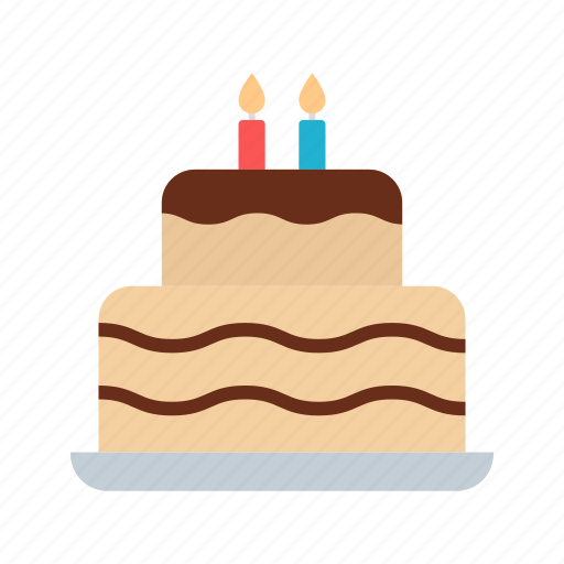 Birthday, cake, desserts, two layered cake icon - Download on Iconfinder