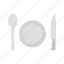 dinner, fork, lunch, plate 