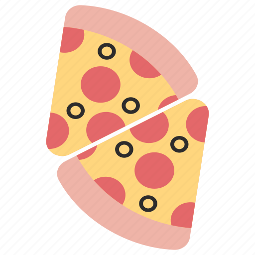 Pizza slices, fast food, junk food, cuisine, edible icon - Download on Iconfinder