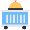 food cart, food trolley, food service, restaurant trolley, handcart