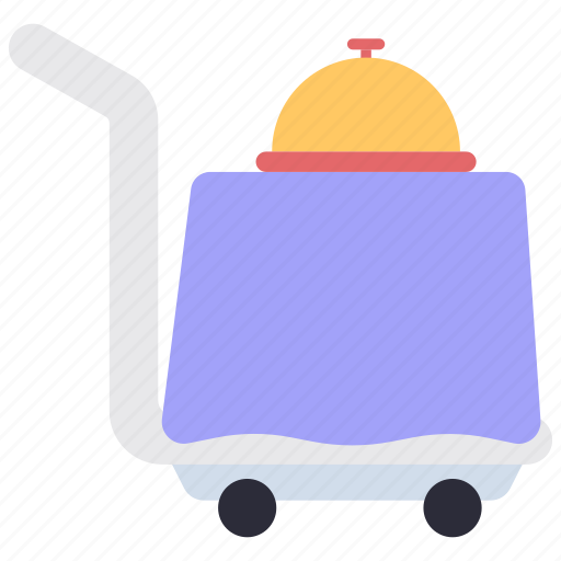 Food cart, food trolley, food service, restaurant trolley, handcart icon - Download on Iconfinder